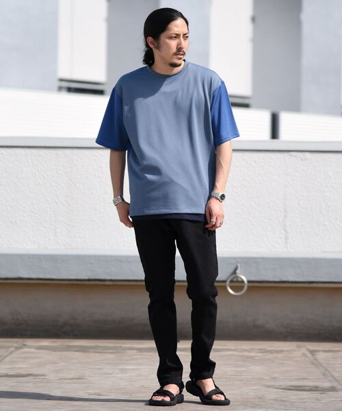 SHIPS(シップス)の「【WEB限定】SHIPS: 《Tシャツとタンクトップがセット》 ポンチ レイヤード Tシャツ(Tシャツ/カットソー・メンズ・ホワイト/ブラック/ネイビー/カーキ/コバルトブルー/ダークブルー・SMALL/MEDIUM/LARGE/X-LARGE)」の10枚目の写真