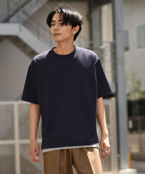 SHIPS(シップス)の「【WEB限定】SHIPS: 《Tシャツとタンクトップがセット》 ポンチ レイヤード Tシャツ(Tシャツ/カットソー・メンズ・ホワイト/ブラック/ネイビー/カーキ/コバルトブルー/ダークブルー・SMALL/MEDIUM/LARGE/X-LARGE)」の11枚目の写真
