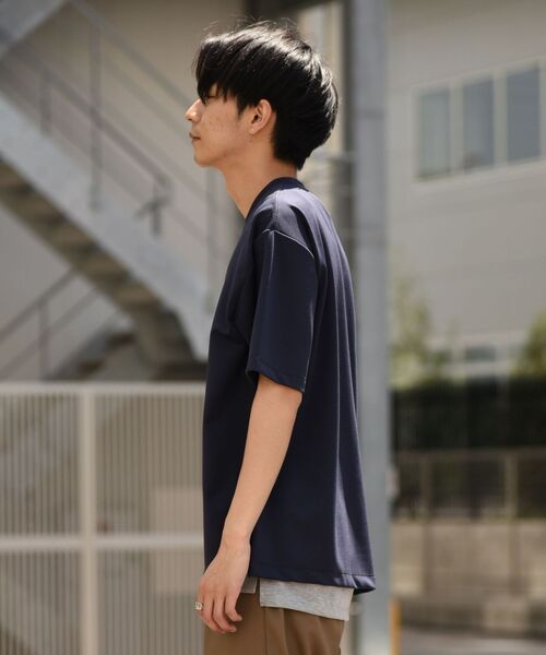SHIPS(シップス)の「【WEB限定】SHIPS: 《Tシャツとタンクトップがセット》 ポンチ レイヤード Tシャツ(Tシャツ/カットソー・メンズ・ホワイト/ブラック/ネイビー/カーキ/コバルトブルー/ダークブルー・SMALL/MEDIUM/LARGE/X-LARGE)」の12枚目の写真