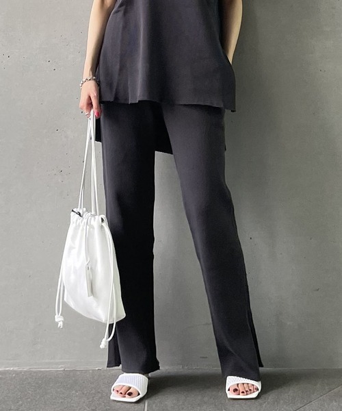 【美品】1er Arrondissement ハニカムリブ パンツ セットアップ 1er Arrondissement（プルミエアロンディスモン）の「ハニカム