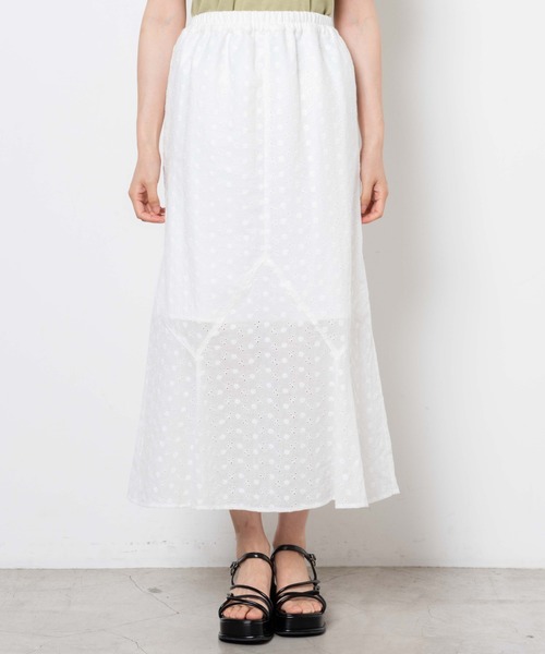 WEGO（ウィゴー）の「WEGO/刺繍レースマーメイドスカート（スカート・レディース・ホワイト・FREE）」の10枚目の写真