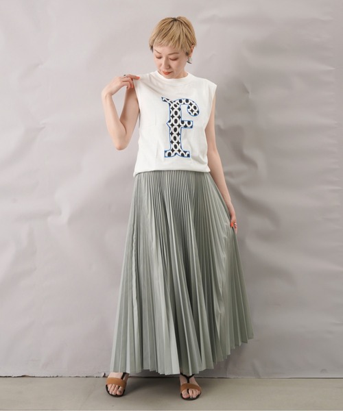 MASTER&Co（マスターアンドコー）の「MASTER&Co. マスター&コー　別注Fロゴタンクトップ（Tシャツ/カットソー・レディース・ホワイト・FREE）」の3枚目の写真