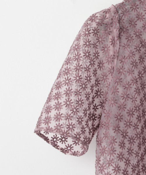 Heather（ヘザー）の「オーガンジーフラワー半袖ブラウス　954132（シャツ/ブラウス・レディース・ブラック系/アイボリー系/ピンク系・FREE）」の15枚目の写真