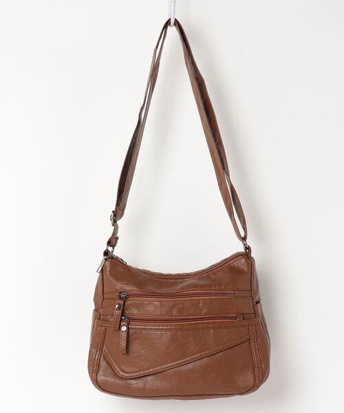 SFW（エスエフダブリュー）の「レザータッチ トート&ショルダーバッグ（ショルダーバッグ・レディース・グレー/ゴールド/ブラック/ブルー/レッド/ブラウン/パープル・FREE）」の4枚目の写真