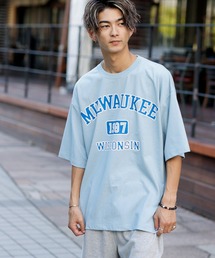Beno | ビンテージ カレッジロゴ プリント Tシャツ 【MILWAUKEE】(Tシャツ/カットソー)