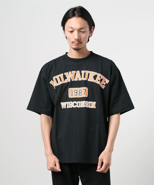 Beno（ビーノ）の「ビンテージ カレッジロゴ プリント Tシャツ 【MILWAUKEE】（Tシャツ/カットソー・メンズ・ブラック/オフホワイト/サックスブルー/アイボリー/ラベンダー/オートミール・M/L）」の18枚目の写真