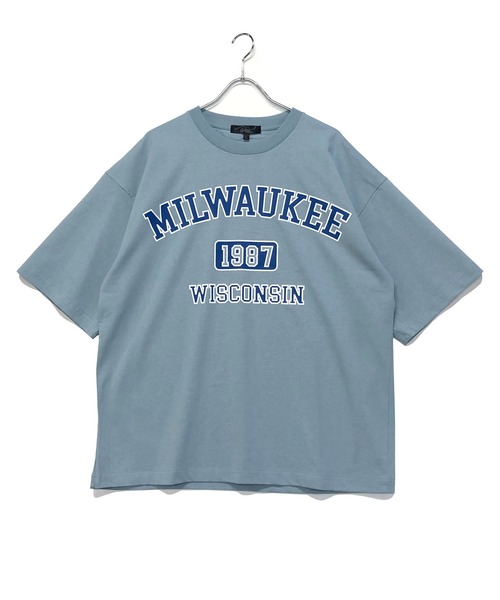 Beno（ビーノ）の「ビンテージ カレッジロゴ プリント Tシャツ 【MILWAUKEE】（Tシャツ/カットソー・メンズ・ブラック/オフホワイト/サックスブルー/アイボリー/ラベンダー/オートミール・M/L）」の22枚目の写真