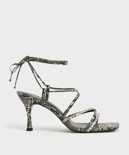 CHARLES & KEITH(チャールズ & キース)の「タイアラウンド ストラッピーサンダル / Tie-Around Strappy Sandals(サンダル・レディース・ブラック/オフホワイト/その他3・22.5cm/23cm/23.5cm/24.5cm/25cm/25.5cm)」の3枚目の写真