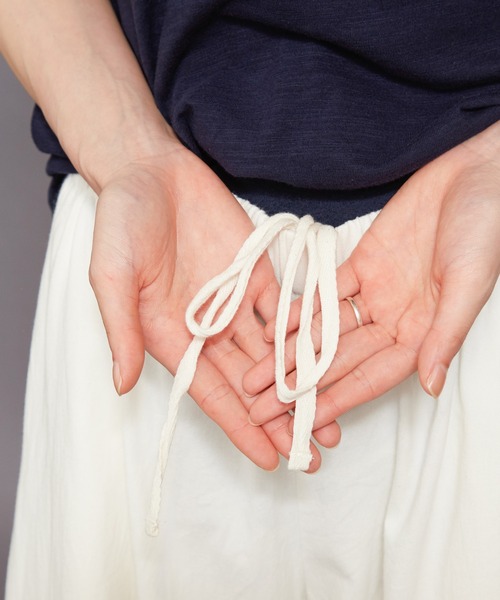 カヤ(カヤ)の「【カヤ】四季巡り幅広もんぺ風パンツ(その他パンツ・レディース・ホワイト/グレー/ダークパープル/スミクロ・FREE)」の15枚目の写真