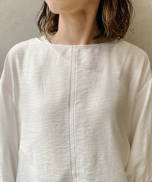 CAPRICIEUX LE'MAGE（カプリシューレマージュ）の「柄カフスステッチTブラウス（シャツ/ブラウス・レディース・ブラック/ホワイト・FREE）」の9枚目の写真