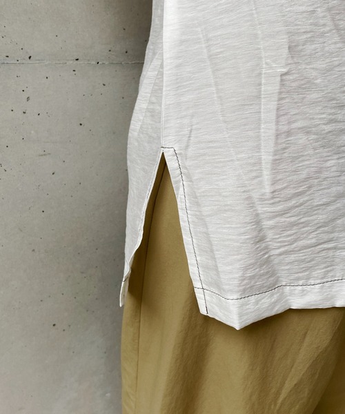 CAPRICIEUX LE'MAGE（カプリシューレマージュ）の「柄カフスステッチTブラウス（シャツ/ブラウス・レディース・ブラック/ホワイト・FREE）」の12枚目の写真