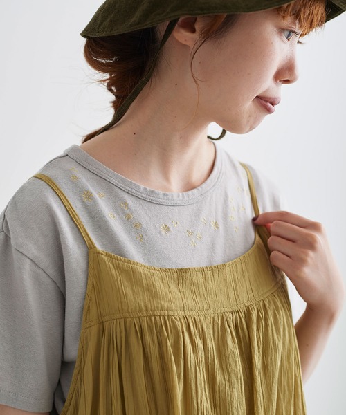 chambre de charme(シャンブルドゥシャーム)の「cdc 小さなお花刺繍T(Tシャツ/カットソー・レディース・ライトグレー/ホワイト・FREE)」の18枚目の写真