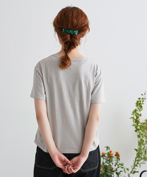 chambre de charme(シャンブルドゥシャーム)の「cdc 小さなお花刺繍T(Tシャツ/カットソー・レディース・ライトグレー/ホワイト・FREE)」の11枚目の写真