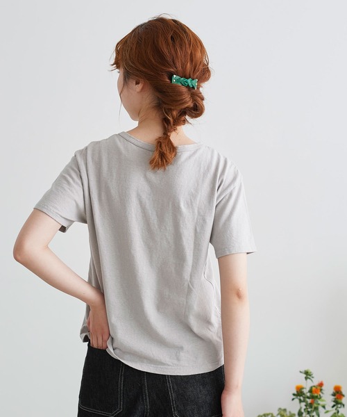 chambre de charme(シャンブルドゥシャーム)の「cdc 小さなお花刺繍T(Tシャツ/カットソー・レディース・ライトグレー/ホワイト・FREE)」の12枚目の写真