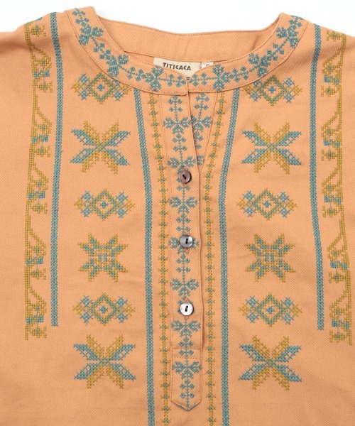 チチカカ（チチカカ）の「キカ刺繍ワンピース（ワンピース・レディース・オレンジ/カーキ/ブルー・FREE）」の17枚目の写真