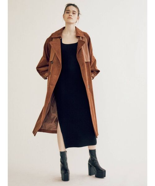 EVRIS(エヴリス)の「レザーライクチャンキーブーツ(ブーツ・レディース・ブラウン/ブラック・SMALL/LARGE/MEDIUM)」の13枚目の写真