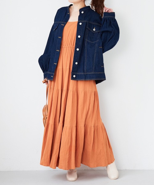 Heather（ヘザー）の「コットンティアードノースリーブワンピース　216686（ワンピース・レディース・ホワイト/ブラック/オレンジ・FREE）」の21枚目の写真