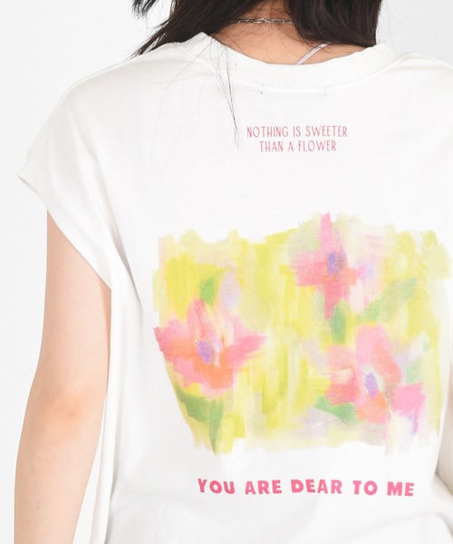 w closet（ダブルクローゼット）の「アートプリントチュニックTee（Tシャツ/カットソー・レディース・オフホワイト/ベージュ・FREE）」の8枚目の写真