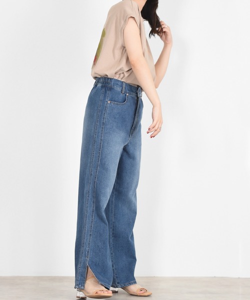 w closet（ダブルクローゼット）の「アートプリントチュニックTee（Tシャツ/カットソー・レディース・オフホワイト/ベージュ・FREE）」の19枚目の写真