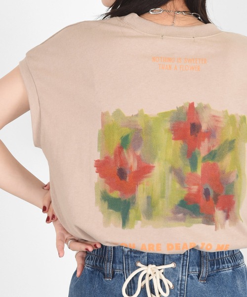 w closet（ダブルクローゼット）の「アートプリントチュニックTee（Tシャツ/カットソー・レディース・オフホワイト/ベージュ・FREE）」の20枚目の写真