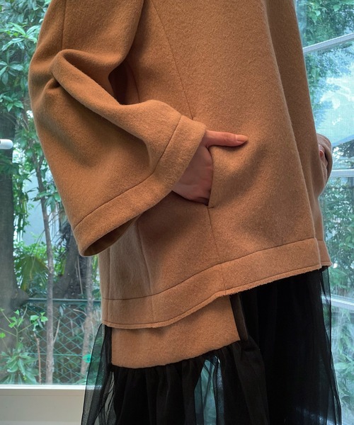 AVIE（アビィ）の「メルトン切替チュールドレス（ワンピース・レディース・ベージュ/グリーン・38）」の16枚目の写真