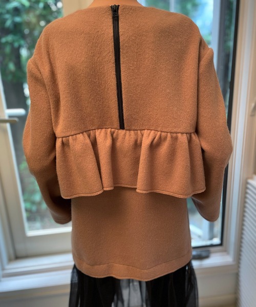 AVIE（アビィ）の「メルトン切替チュールドレス（ワンピース・レディース・ベージュ/グリーン・38）」の19枚目の写真