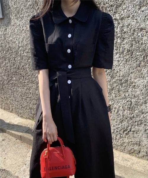 FREE STYLISTS(フリー スタイリスト)の「ウエストリボン 半袖 FREE STYLISTS(フリー スタイリスト)の「ウエストリボン 半袖