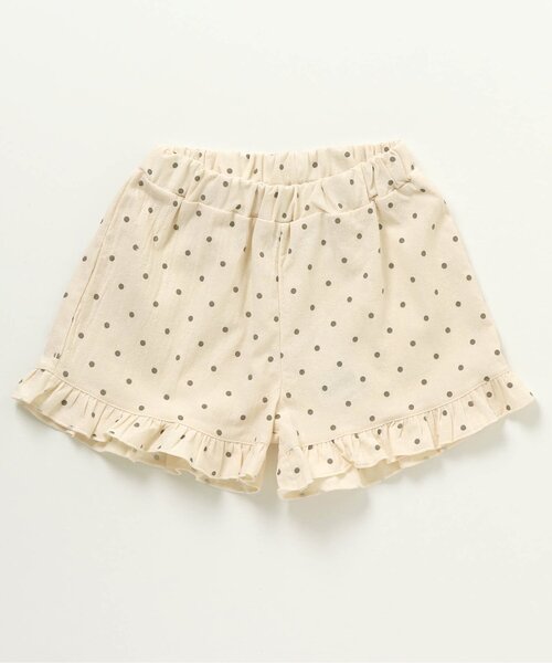apres les cours(アプレレクール)の「GIRL’S 裾フリルキュロットパンツ_ショート丈(その他パンツ・キッズ・ブルー/ドット/チェック・110/120/80/130/140/100/90)」の7枚目の写真