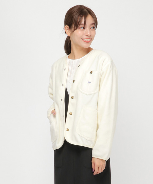 Lee(リー)の「Lee FLEECE CARDIGAN(ブルゾン・レディース・チャコールグレー/ベージュ/オフホワイト・M/L)」の16枚目の写真