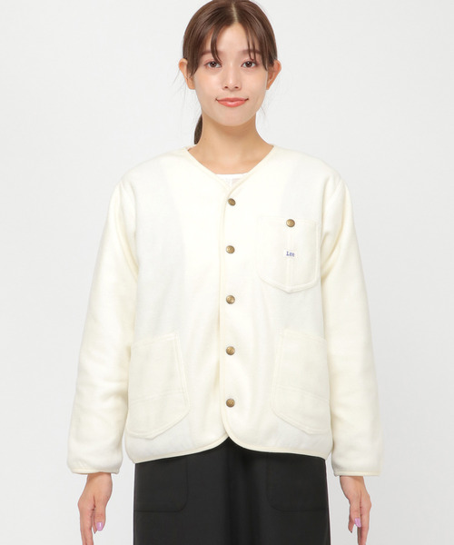 Lee(リー)の「Lee FLEECE CARDIGAN(ブルゾン・レディース・チャコールグレー/ベージュ/オフホワイト・M/L)」の17枚目の写真