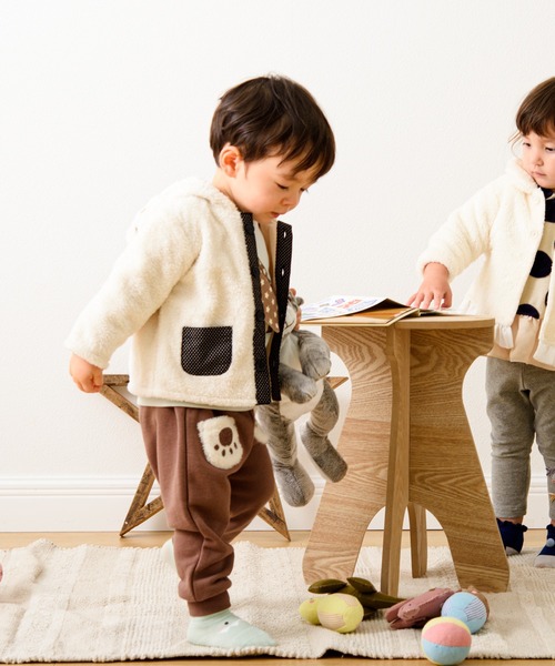 kids zoo(キッズズー)の「モケット恐竜アウター(その他アウター・キッズ・ホワイト/ブルー・80/90/70)」の12枚目の写真