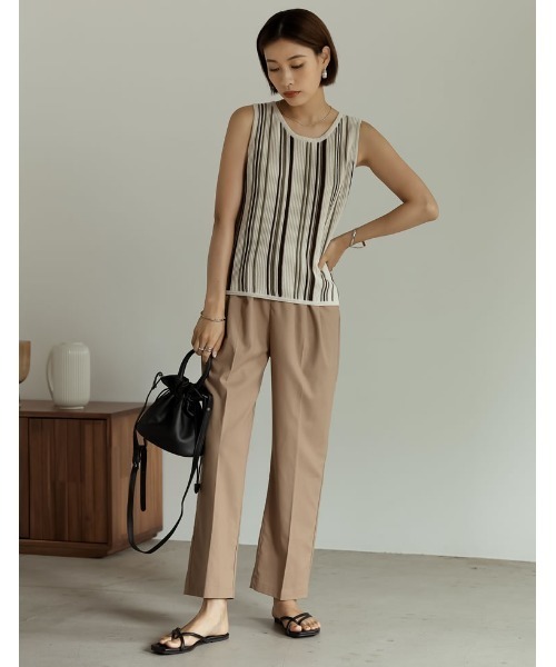 Re:EDIT（リエディ）の「フェイクレザー巾着バッグ（ショルダーバッグ・レディース・ブラック/ベージュ/イエロー・FREE）」の14枚目の写真