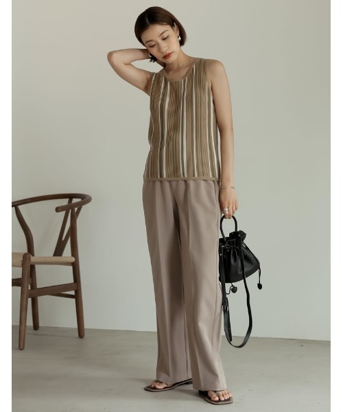 Re:EDIT（リエディ）の「フェイクレザー巾着バッグ（ショルダーバッグ・レディース・ブラック/ベージュ/イエロー・FREE）」の20枚目の写真