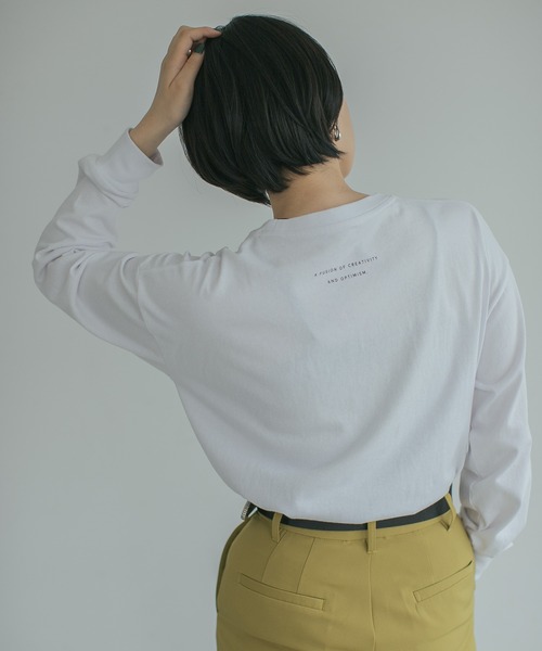 PAGEBOY（ページボーイ）の「プレートロゴロンT（Tシャツ/カットソー・レディース・オフホワイト/ブラック・FREE）」の12枚目の写真