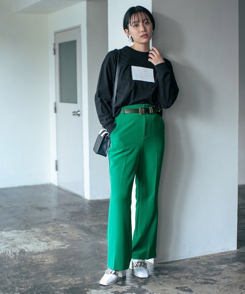 PAGEBOY（ページボーイ）の「プレートロゴロンT（Tシャツ/カットソー・レディース・オフホワイト/ブラック・FREE）」の14枚目の写真