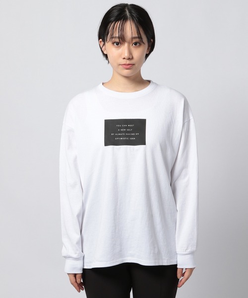 PAGEBOY（ページボーイ）の「プレートロゴロンT（Tシャツ/カットソー・レディース・オフホワイト/ブラック・FREE）」の5枚目の写真