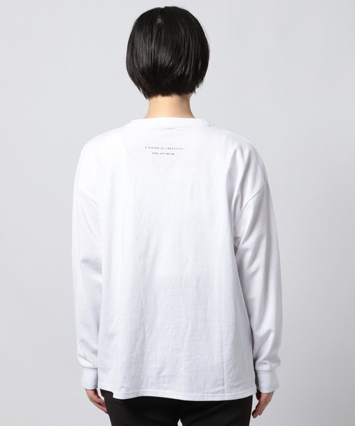 PAGEBOY（ページボーイ）の「プレートロゴロンT（Tシャツ/カットソー・レディース・オフホワイト/ブラック・FREE）」の3枚目の写真