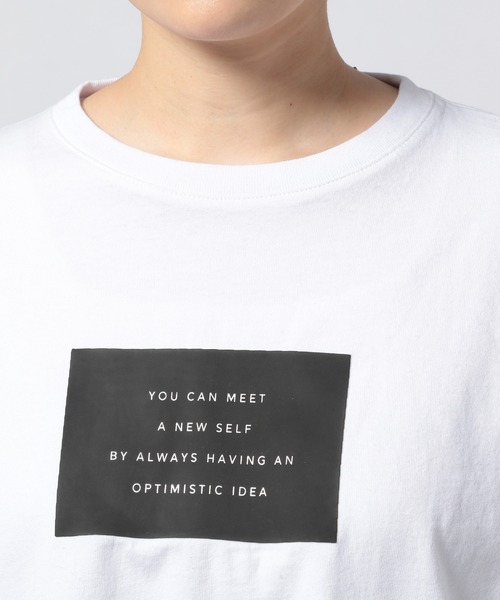 PAGEBOY（ページボーイ）の「プレートロゴロンT（Tシャツ/カットソー・レディース・オフホワイト/ブラック・FREE）」の11枚目の写真
