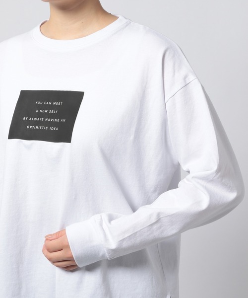 PAGEBOY（ページボーイ）の「プレートロゴロンT（Tシャツ/カットソー・レディース・オフホワイト/ブラック・FREE）」の13枚目の写真