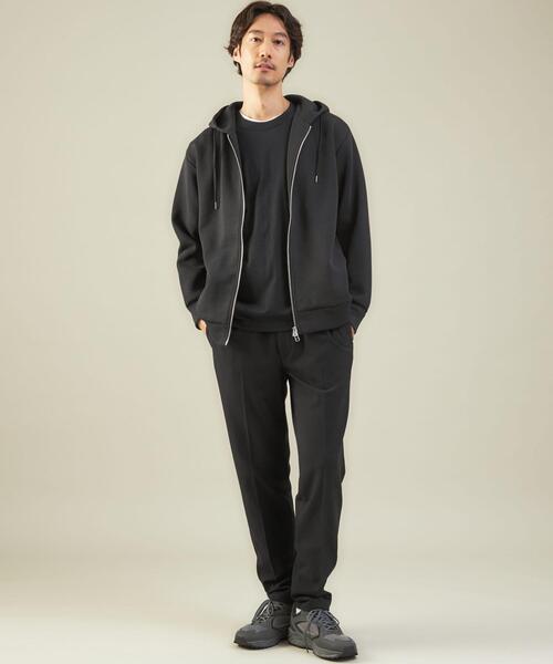 green label relaxing(グリーンレーベルリラクシング)の「<green label relaxing>ソフト ダンボール ジップ パーカー(パーカー・メンズ・ブラック/マスタード/ライトグレー・M/S/L/XL)」の10枚目の写真