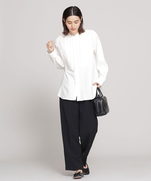 NANO universe(ナノユニバース)の「WEB限定/カルゼ2タックストレートパンツ(その他パンツ・レディース・ブラック/ベージュ/アイボリー・マルチサイズ)」の9枚目の写真