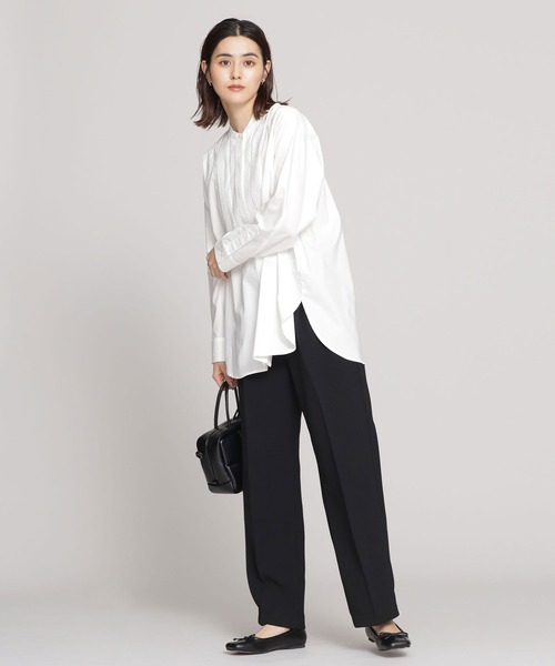 NANO universe(ナノユニバース)の「WEB限定/カルゼ2タックストレートパンツ(その他パンツ・レディース・ブラック/ベージュ/アイボリー・マルチサイズ)」の10枚目の写真