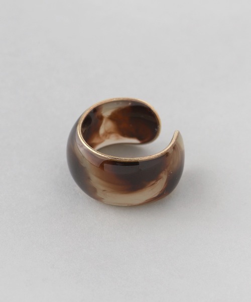 ANEMONE（アネモネ）の「クリアマーブルワイドイヤーカフ（イヤーカフ・レディース・ブラウン/ライトブラウン/ライトピンク・FREE）」の5枚目の写真