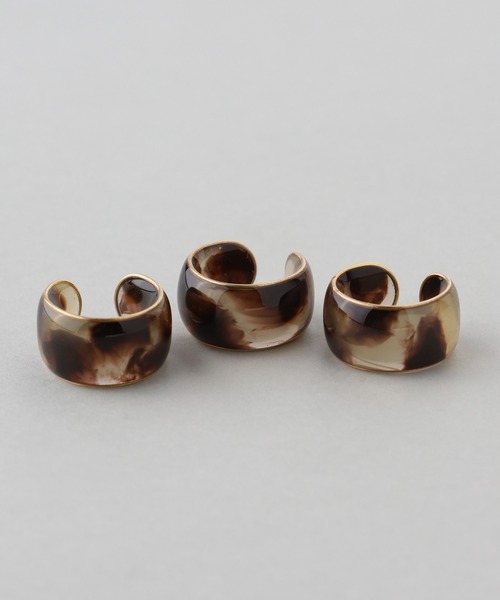 ANEMONE（アネモネ）の「クリアマーブルワイドイヤーカフ（イヤーカフ・レディース・ブラウン/ライトブラウン/ライトピンク・FREE）」の9枚目の写真