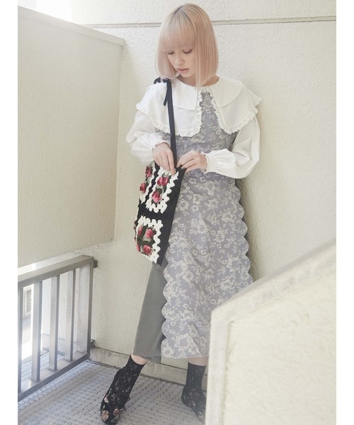 merry jenny(メリージェニー)の「gardenクロシェトートバッグ(ハンドバッグ・レディース・アイボリー/ブラック/ライトブルー/ブラウン・FREE)」の5枚目の写真
