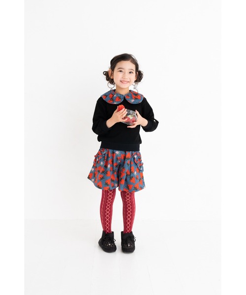 nino(ニノ)の「ストロベリーキュロットパンツ(その他パンツ・キッズ・ブルー/ピンク・100cm/120cm/110cm/90cm)」の4枚目の写真
