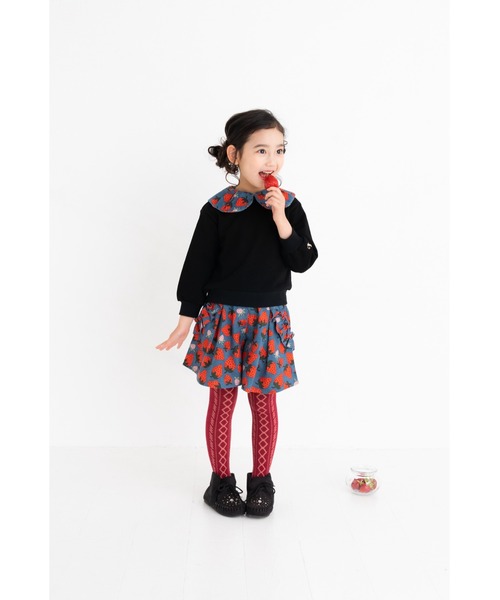 nino(ニノ)の「ストロベリーキュロットパンツ(その他パンツ・キッズ・ブルー/ピンク・100cm/120cm/110cm/90cm)」の6枚目の写真