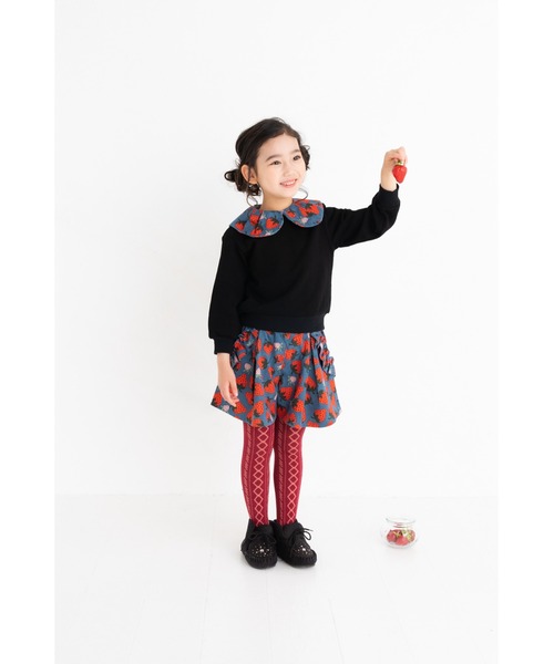 nino(ニノ)の「ストロベリーキュロットパンツ(その他パンツ・キッズ・ブルー/ピンク・100cm/120cm/110cm/90cm)」の8枚目の写真