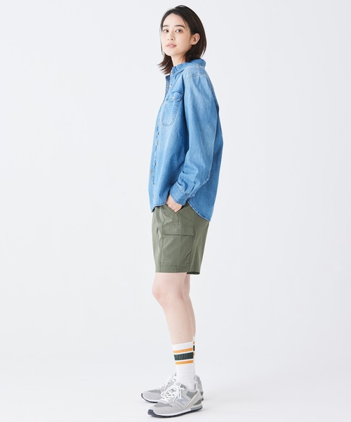 エル・エル・ビーン・ヘリテージ・ウォッシュ・デニム・シャツ、長袖 米国フィット・プチ（シャツ/ブラウス）｜L.L.Bean（エルエルビーン）