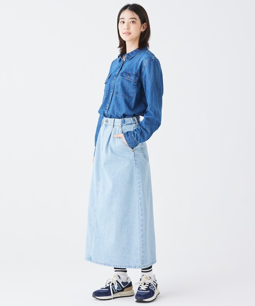 エル・エル・ビーン・ヘリテージ・ウォッシュ・デニム・シャツ、長袖 米国フィット・プチ（シャツ/ブラウス）｜L.L.Bean（エルエルビーン）